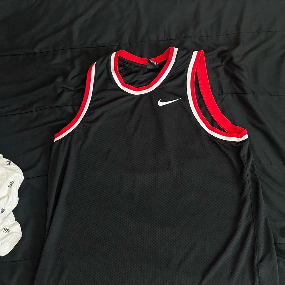 Nike Dri-FIT Black and Red Athletic Tank